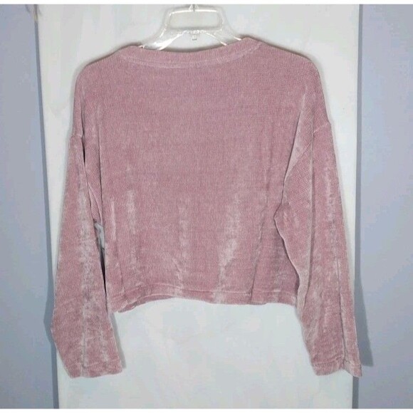 New Old Navy Chenille Button Up Crop Cardigan Sz XL Rosedawn Cozy Soft Girl Y2K - Picture 4 of 8